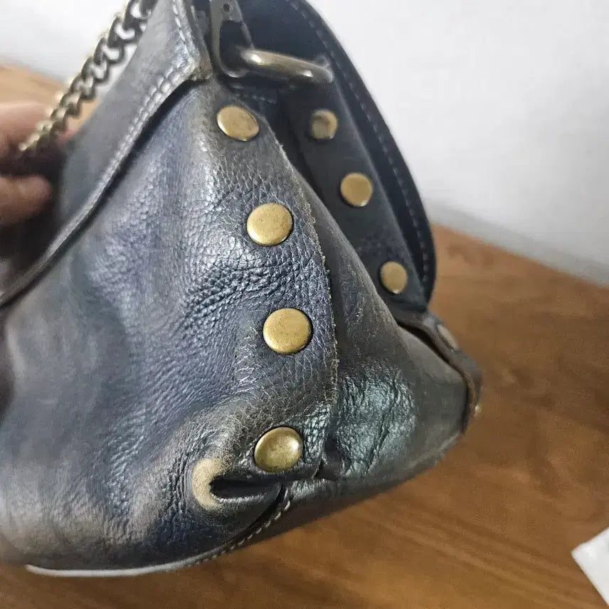 [BUNJANG] Pratesi Vintage Leather Shoulder Bag / 프라테시 빈티지 가죽 가방 이태리