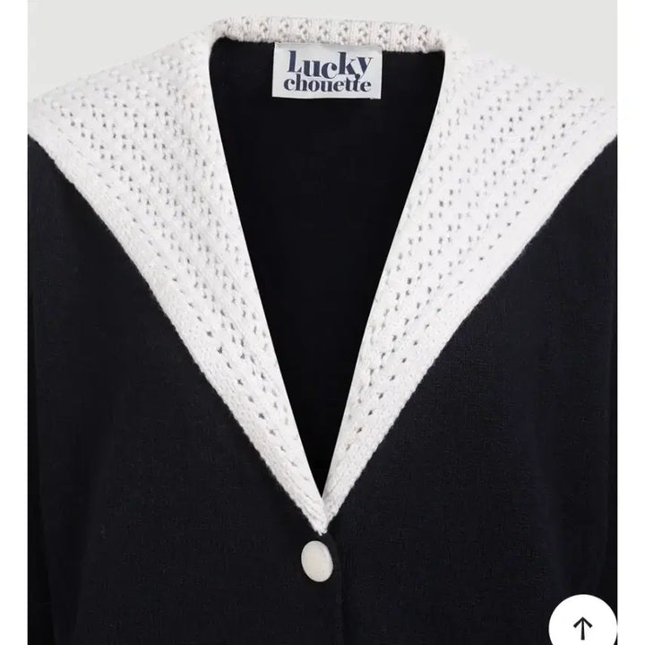 [BUNJANG] Lucky Chouette Navy Sailor Cardigan (Size 36) / 럭키슈에뜨 신상 네이비 가디건이번주만(36)