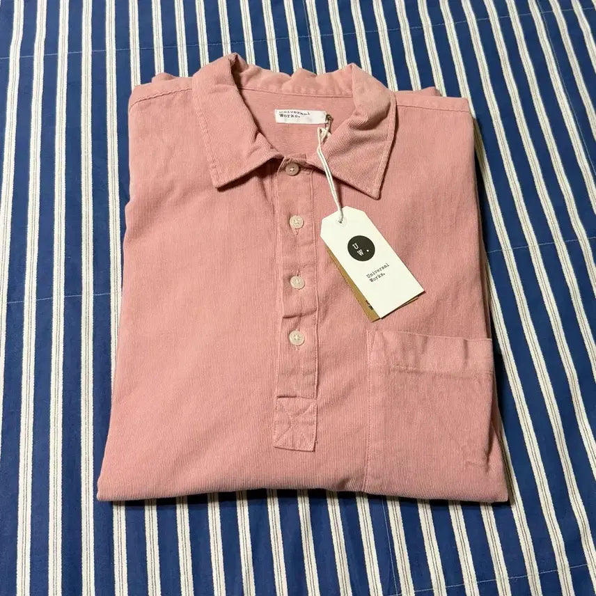 [BUNJANG] Universal Works Corduroy Pullover Shirt / universal works 유니버셜웍스 코듀로이 셔츠 핑크 풀오버