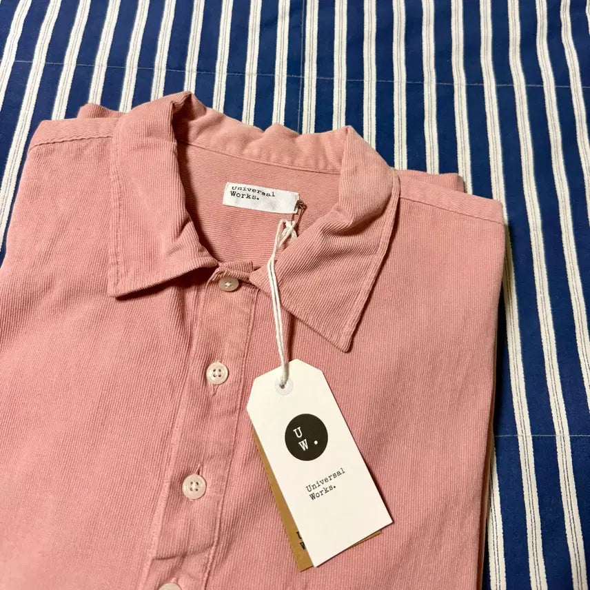 [BUNJANG] Universal Works Corduroy Pullover Shirt / universal works 유니버셜웍스 코듀로이 셔츠 핑크 풀오버