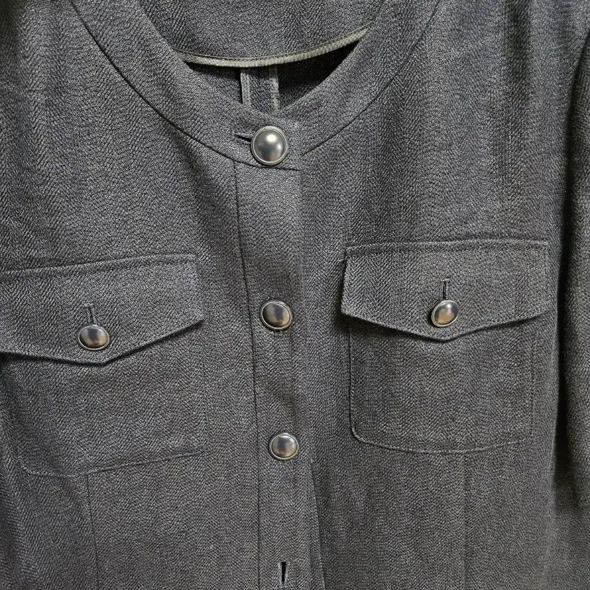 [BUNJANG] CC Collect Navy No Collar Summer Jacket (Size 66) / cc 콜렉트 여름 노카라 자켓. 네이비색. 66사이즈