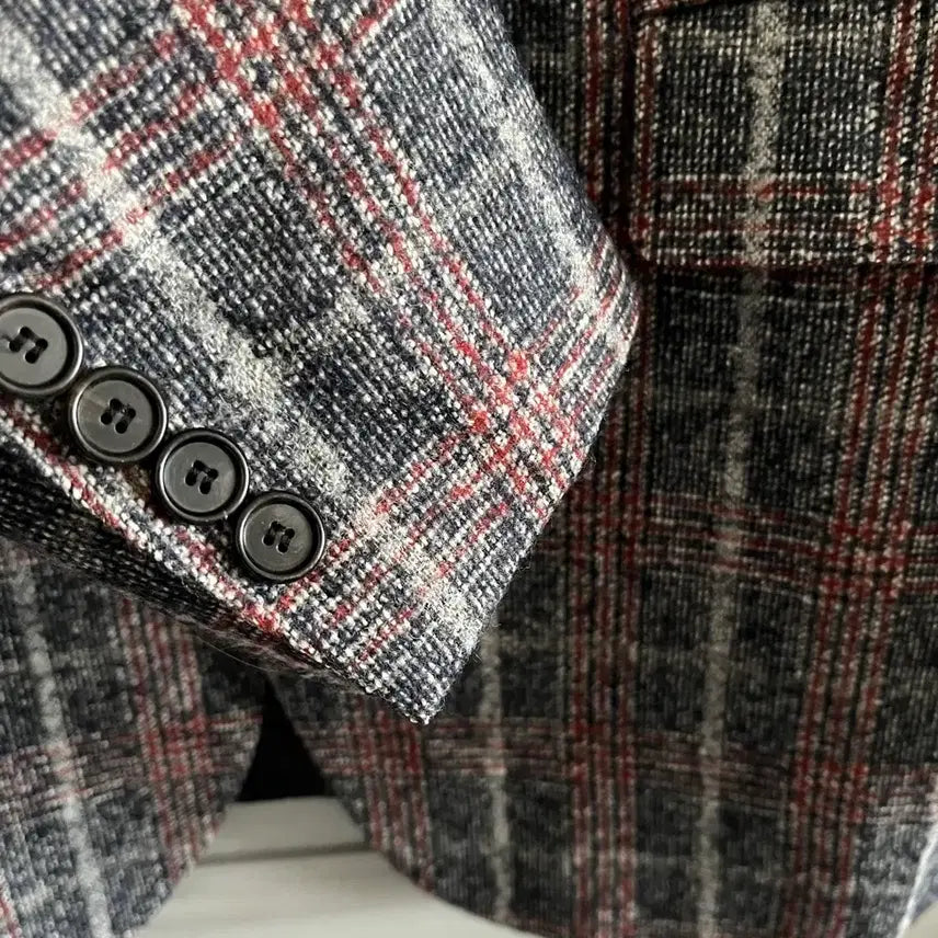 [BUNJANG] Daks Check Wool Blend Casual Jacket (Size 103-88-175) / 닥스 체크 울혼방 캐주얼 자켓 호칭 103-88-175사이즈