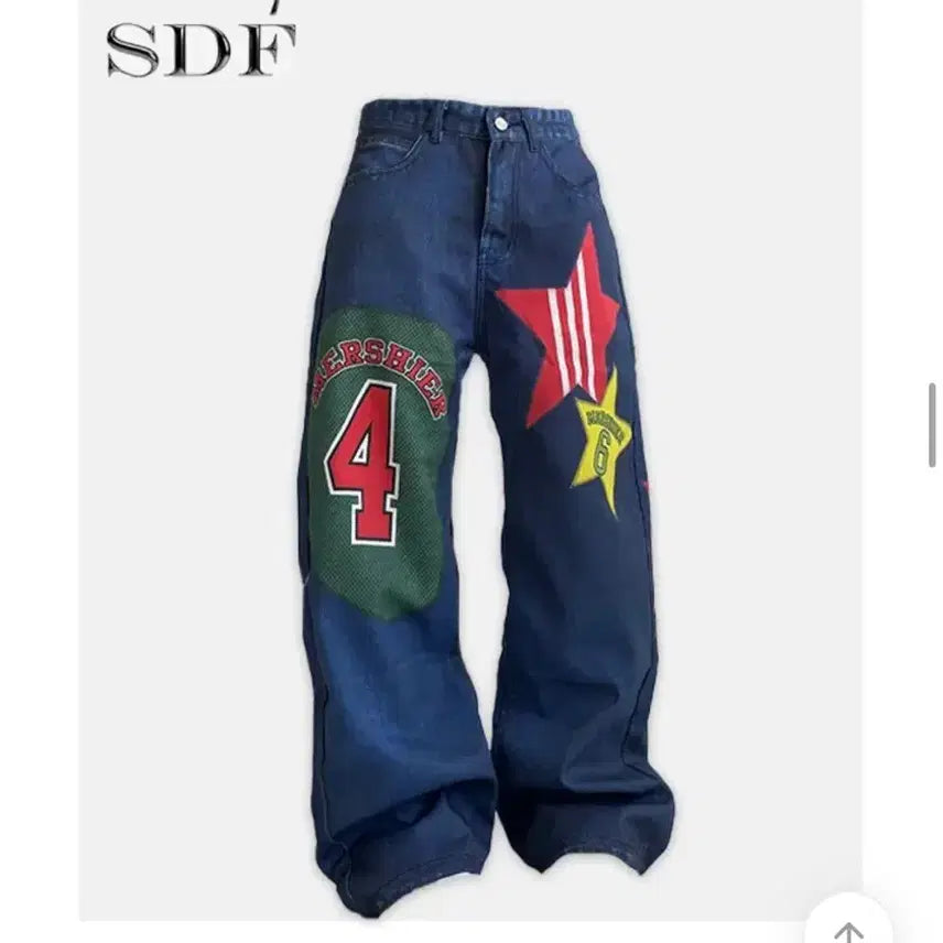 [BUNJANG] Universe Cartoon Denim Pants / 유니버스 카툰 데님팬츠