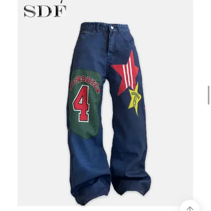 [BUNJANG] Universe Cartoon Denim Pants / 유니버스 카툰 데님팬츠