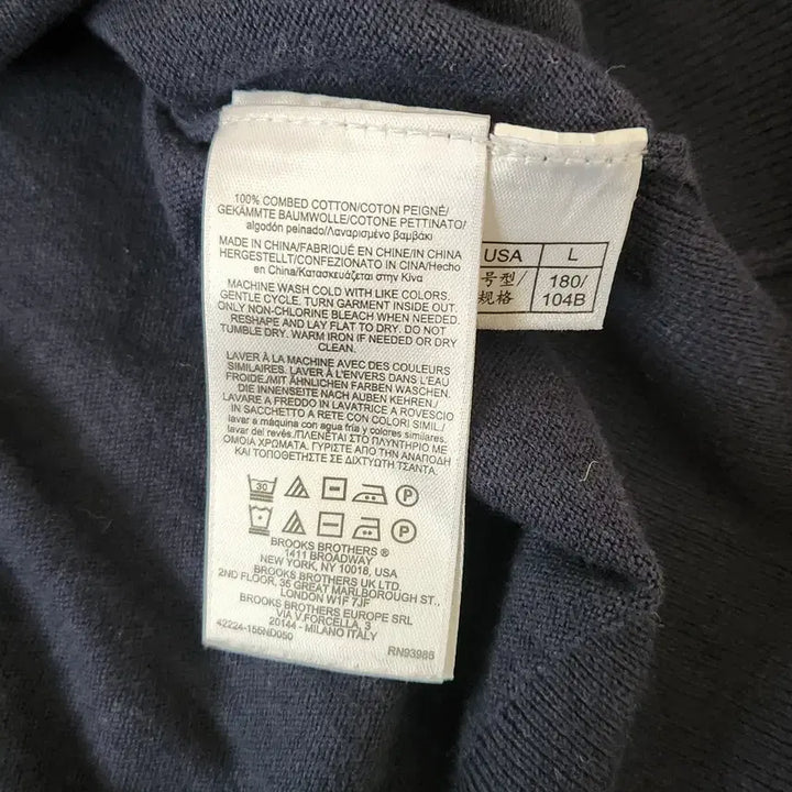 [SOLD OUT] Brooks Brothers 브룩스브라더스 코튼 하프집업 니트 네이비 L
