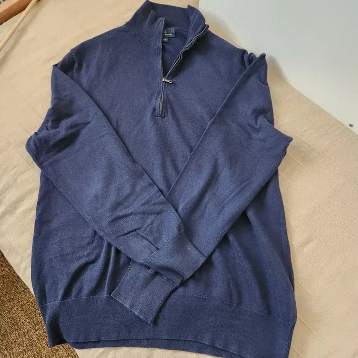 [SOLD OUT] Brooks Brothers 브룩스브라더스 코튼 하프집업 니트 네이비 L