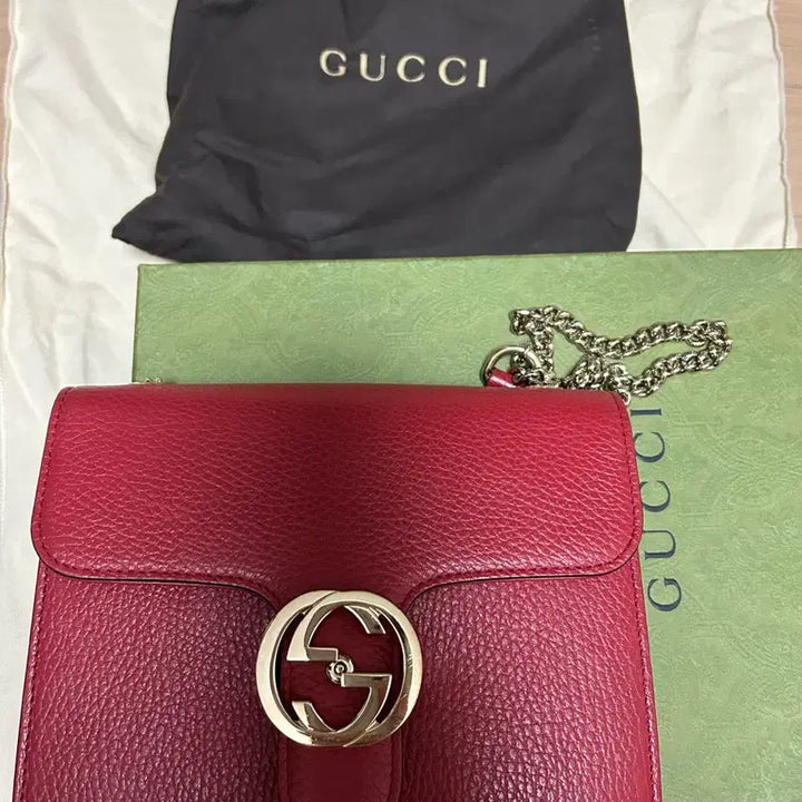 [BUNJANG] Interlocking Small Red Shoulder Bag / 인터로킹 스몰 레드