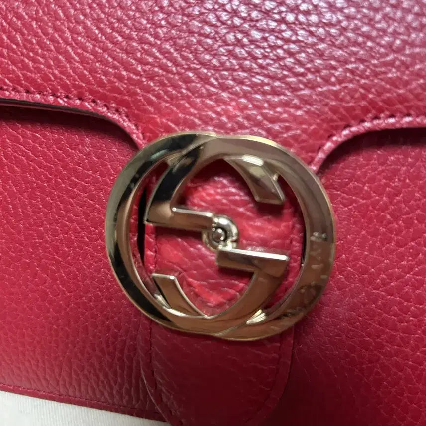 [BUNJANG] Interlocking Small Red Shoulder Bag / 인터로킹 스몰 레드