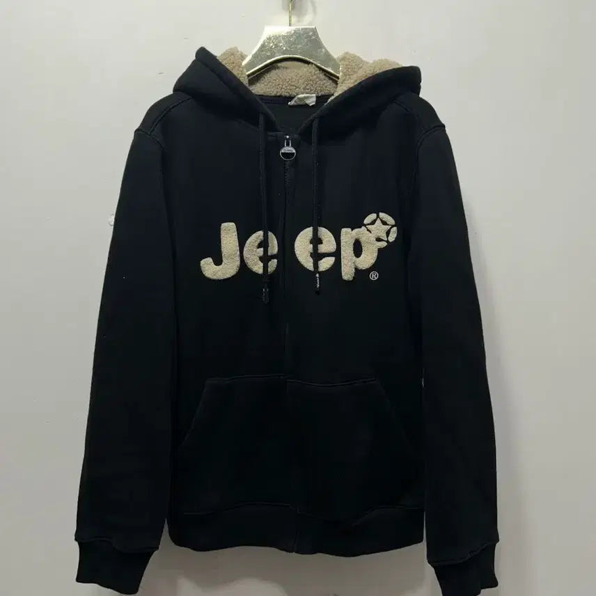 [SOLD OUT] Jeep 블랙 기모 후드집업 L