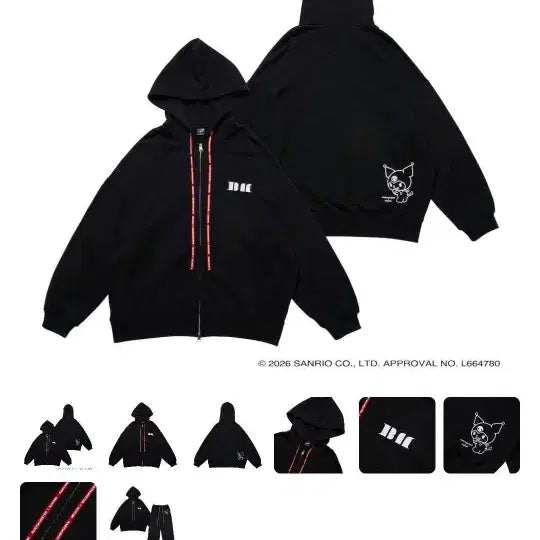 [BUNJANG] BABYMONSTER Kuromi Collaboration Hoodie L Size / BABYMONSTER 베이비몬스터 쿠로미 콜라보 후드집업 새상품 네고ㄱㄴ