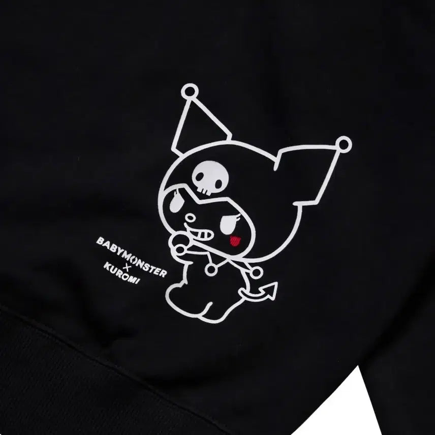 [BUNJANG] BABYMONSTER Kuromi Collaboration Hoodie L Size / BABYMONSTER 베이비몬스터 쿠로미 콜라보 후드집업 새상품 네고ㄱㄴ
