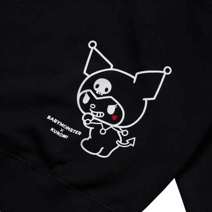[BUNJANG] BABYMONSTER Kuromi Collaboration Hoodie L Size / BABYMONSTER 베이비몬스터 쿠로미 콜라보 후드집업 새상품 네고ㄱㄴ