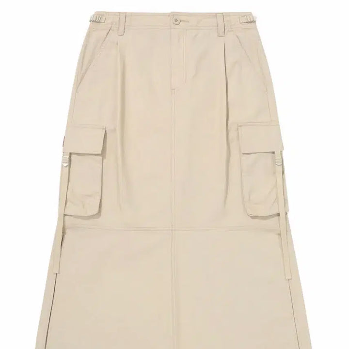 [SOLD OUT] 수퍼드라이 Superdry 카고 롱 스커트 S 베이지