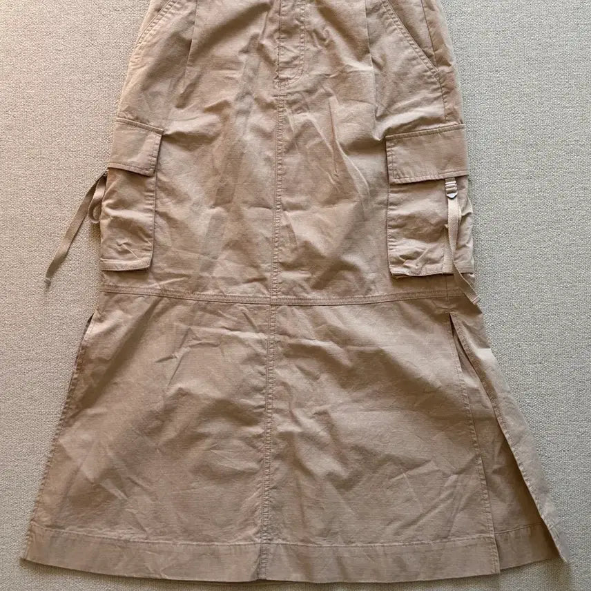 [SOLD OUT] 수퍼드라이 Superdry 카고 롱 스커트 S 베이지