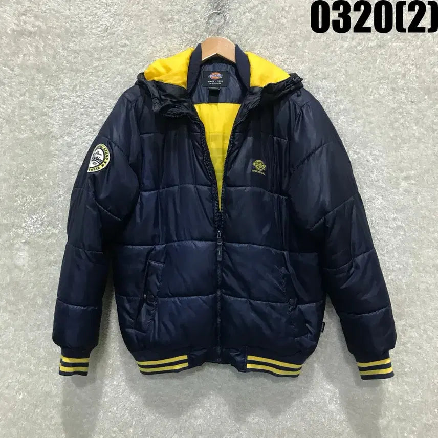 [BUNJANG] Dickies Navy Yellow Padded Jumper M / 디키즈 네이비 옐로우 패딩 점퍼 M
