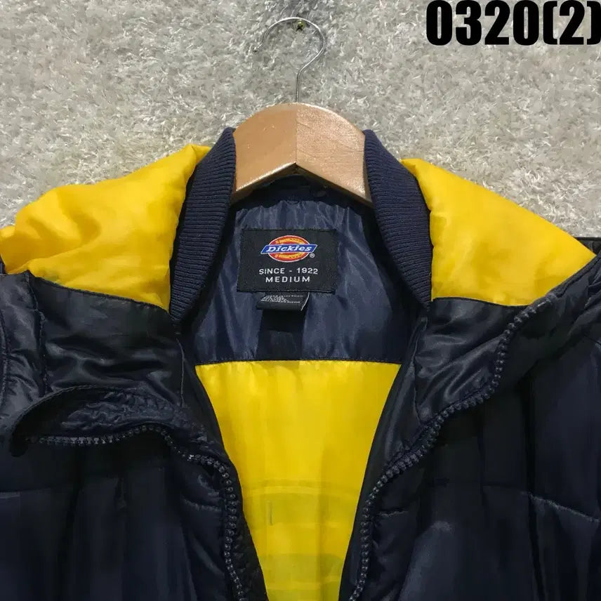 [BUNJANG] Dickies Navy Yellow Padded Jumper M / 디키즈 네이비 옐로우 패딩 점퍼 M
