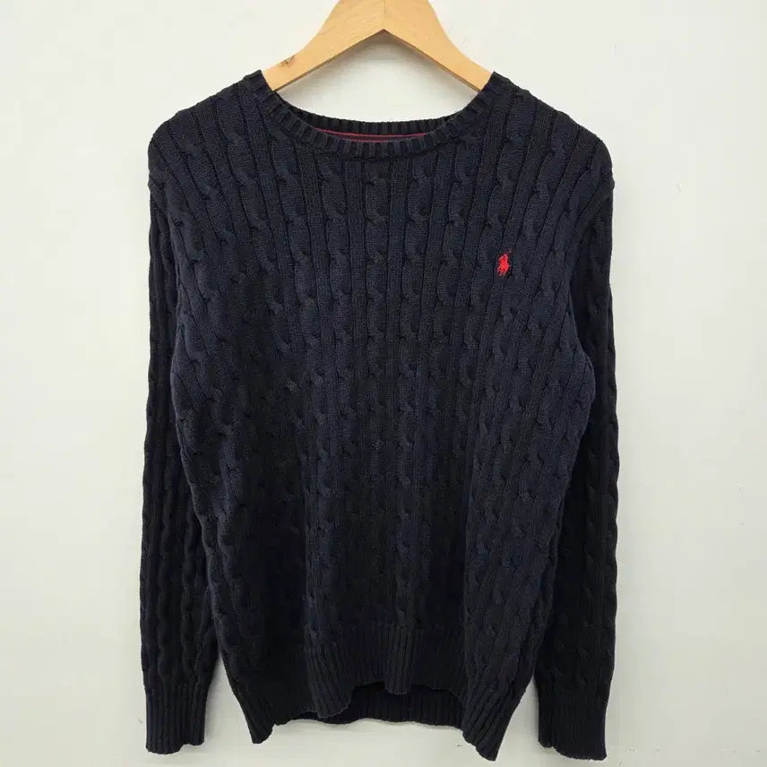 [SOLD OUT] 폴로 랄프로렌 네이비 꽈배기 니트 남XL