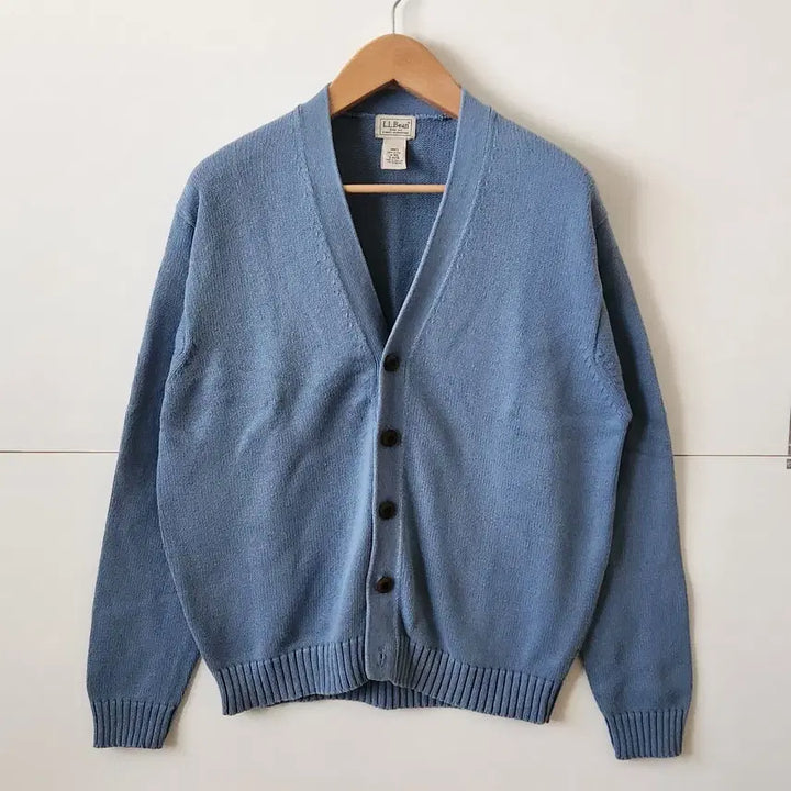 [SOLD OUT] 90s 빈티지 LLBean 엘엘빈 코튼 니트 가디건 블루 M