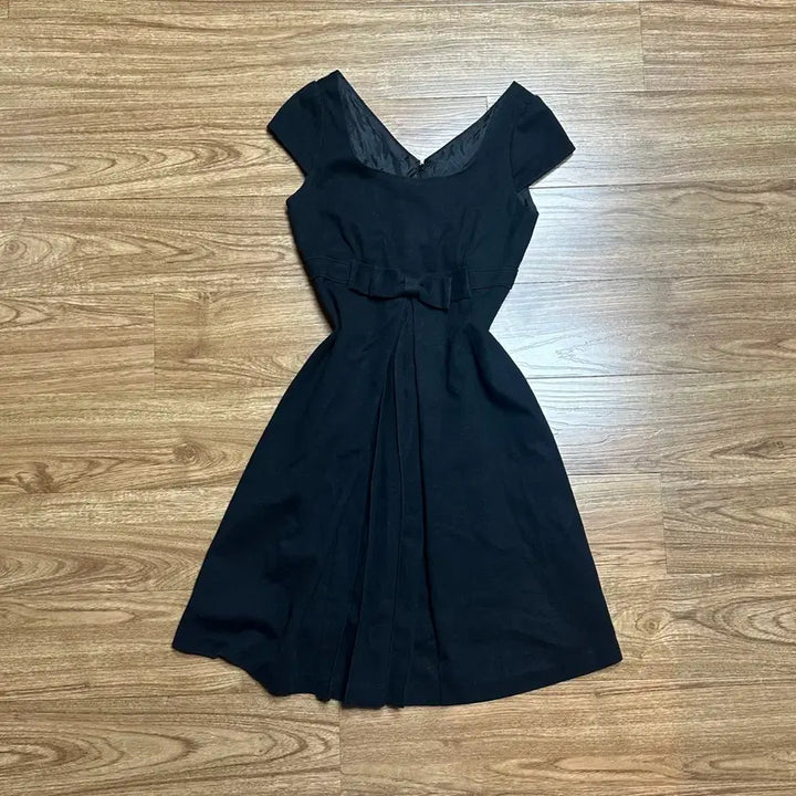 [BUNJANG] Vintage Black Lace Ribbon Midi Dress / 빈티지 블랙 레이스 리본 원피스 히메갸루 로걀 라떼 모리걸 긱시크 페어리