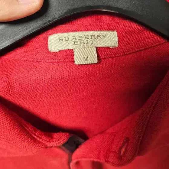 [BUNJANG] Burberry Red Polo Shirt / 정품 버버리 레드 반팔 폴로티 95