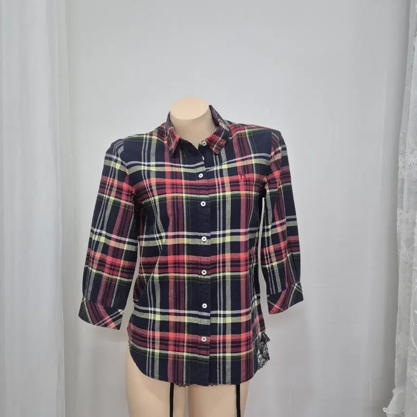 [BUNJANG] Hazzys Tartan Check 3/4 Sleeve Women&