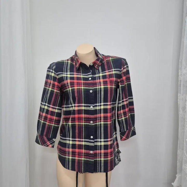 [BUNJANG] Hazzys Tartan Check 3/4 Sleeve Women&