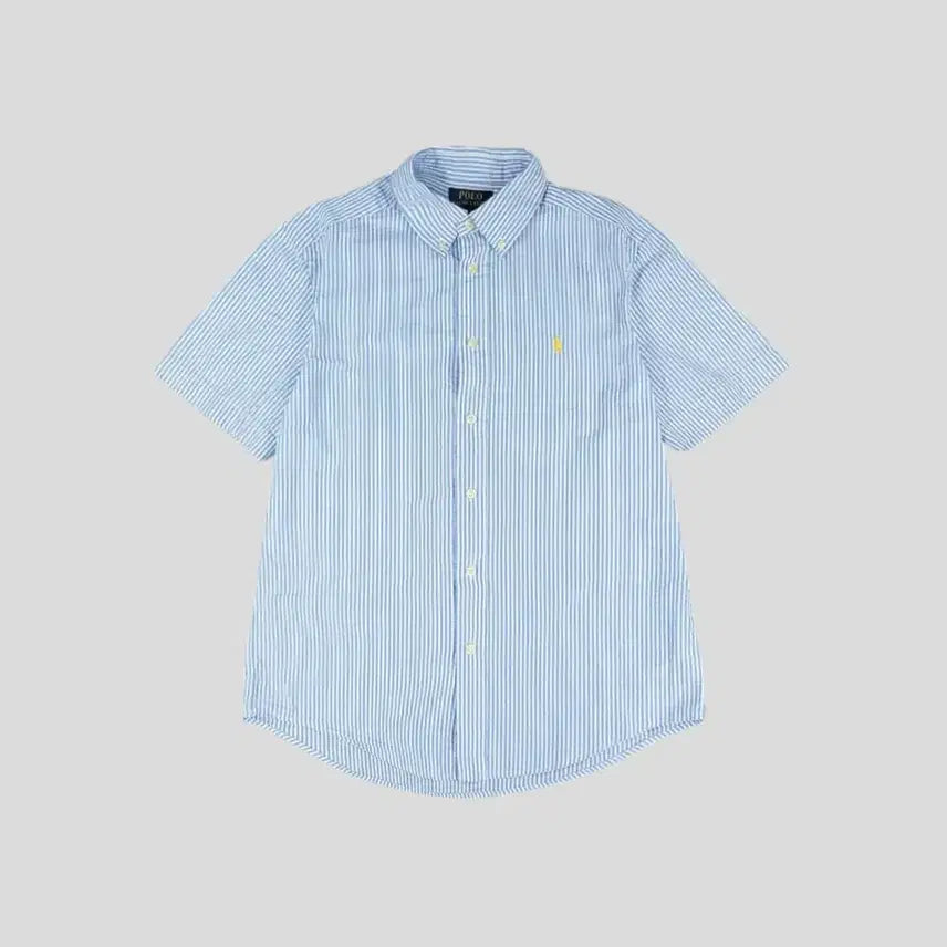 [SOLD OUT] 폴로랄프로렌 스카이블루 화이트 스트라이프 옐로우포니 버튼다운 시어서커 코