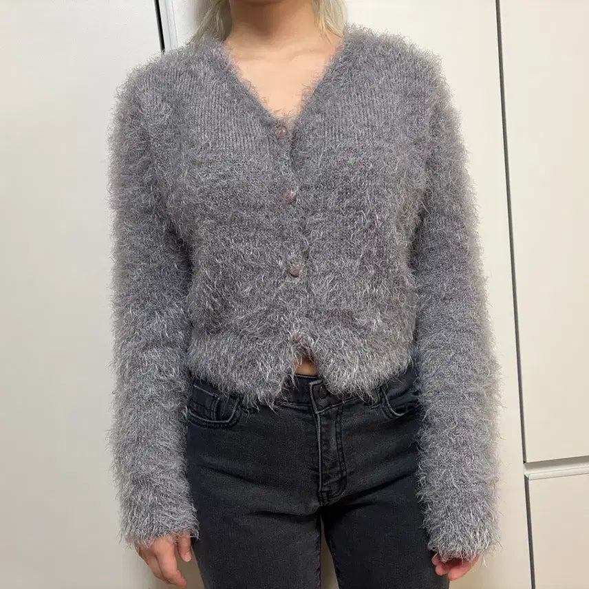 [BUNJANG] Angora Knit Cardigan / 앙고라 퍼니트 가디건
