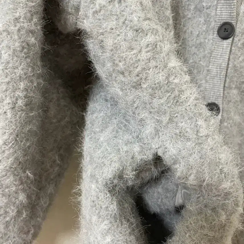 [BUNJANG] HM Style Faux Fur Knit Jacket / 남100) 코스 hm 털자켓 톡톡한니트 퍼니트