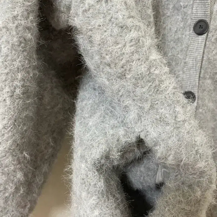[BUNJANG] HM Style Faux Fur Knit Jacket / 남100) 코스 hm 털자켓 톡톡한니트 퍼니트