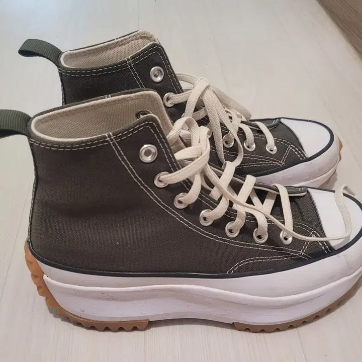 [BUNJANG] Converse Run Star Hike High Canvas Sneakers / 캔버스 런스타 하이크 하이 카키