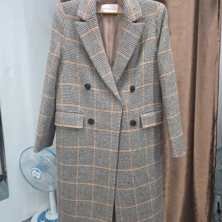 [BUNJANG] THE TILBURY Check Long Coat / THE TILBURY 체크 롱코트 85-88-155
