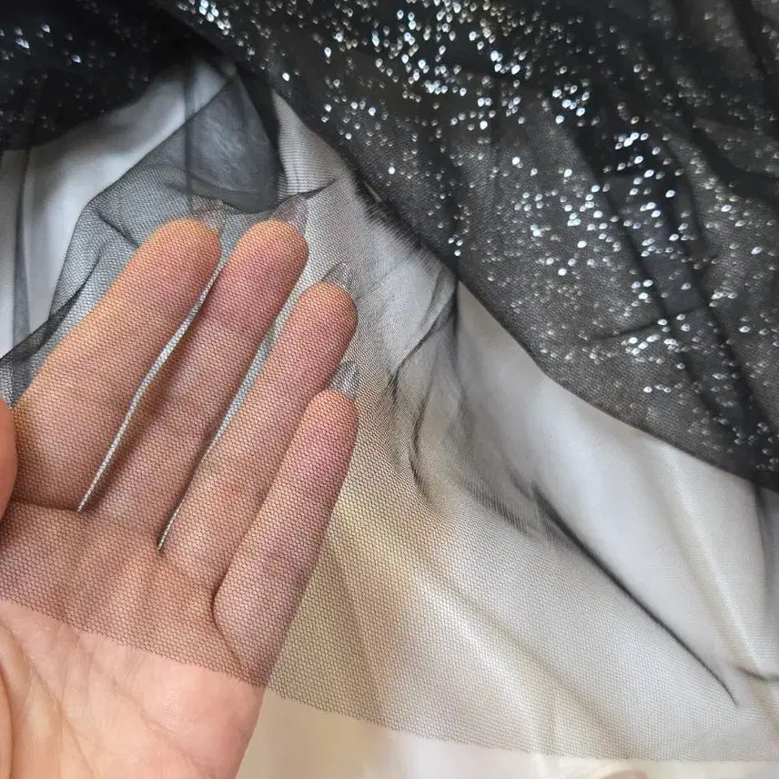 [BUNJANG] Ivana Helsinki Black Pearl Long Chiffon Skirt / 44 이바나헬싱키 블랙 펄 롱 샤스커트 32사이즈(61cm)