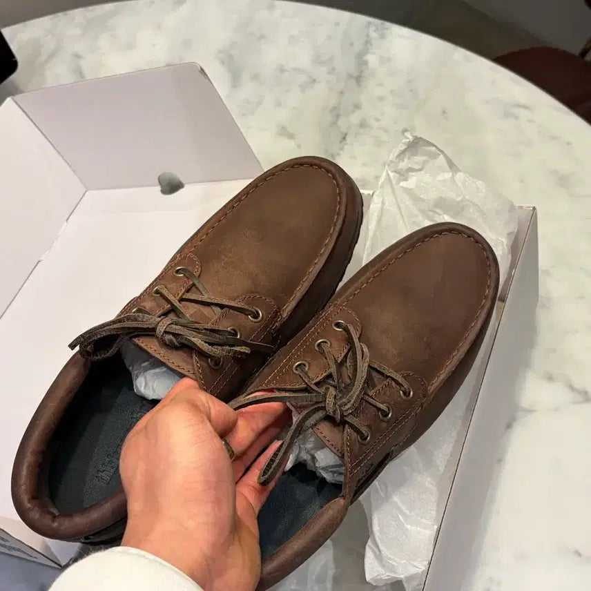 [SOLD OUT] 팀버랜드 x 디스이즈네버댓 3 아이 어센틱 보트 슈즈 브라운 260