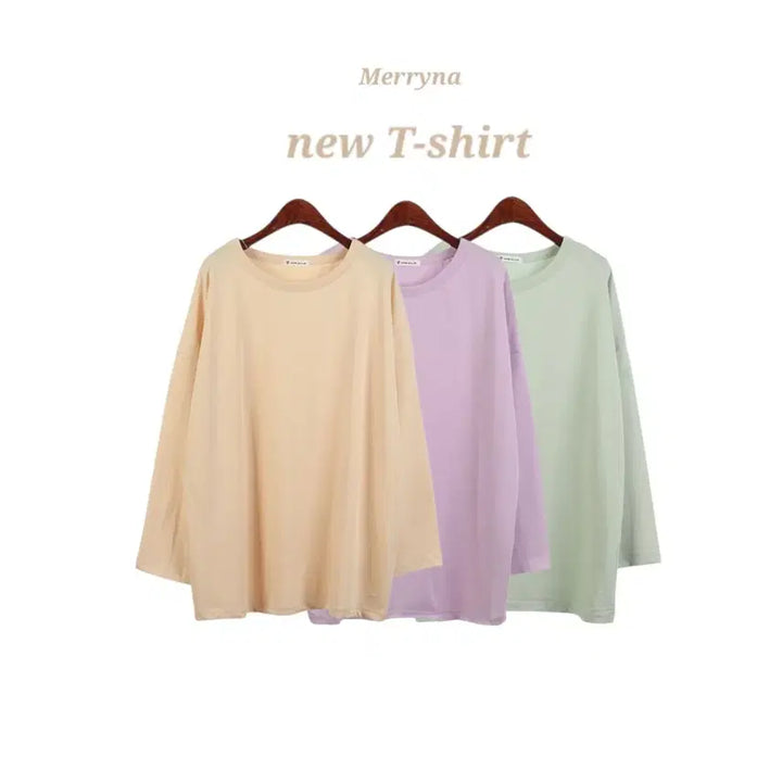 [SOLD OUT] (빠른배송) 루즈 라운드 티 3color