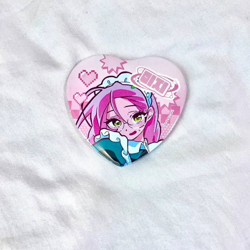 [BUNJANG] Alien Stage A.Stage Made Collaboration Cafe Mizi Heart Can Badge / 에일리언스테이지 에이스테 메이드 콜라보카페 미지 하트 캔뱃지 양도