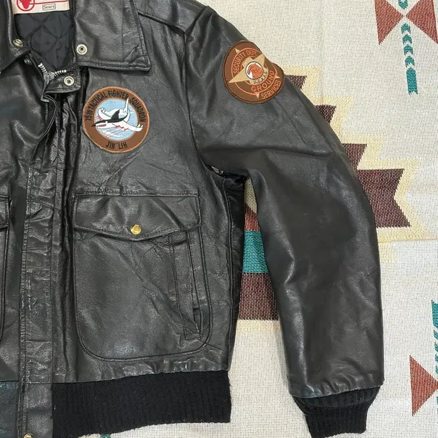 [BUNJANG] Sears A2 Leather Jacket / 70s Sears usa A2 leather / 씨어스 레더 자켓