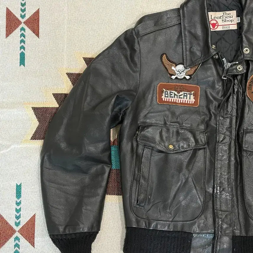 [BUNJANG] Sears A2 Leather Jacket / 70s Sears usa A2 leather / 씨어스 레더 자켓