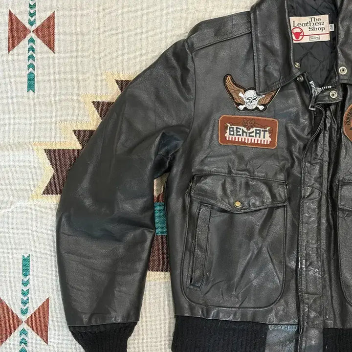 [BUNJANG] Sears A2 Leather Jacket / 70s Sears usa A2 leather / 씨어스 레더 자켓