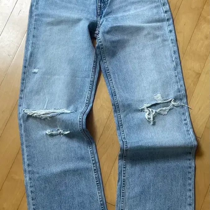 [BUNJANG] ZARA High-Waist Damage Denim Pants / 자라 하이웨이스트 데미지 데님팬츠