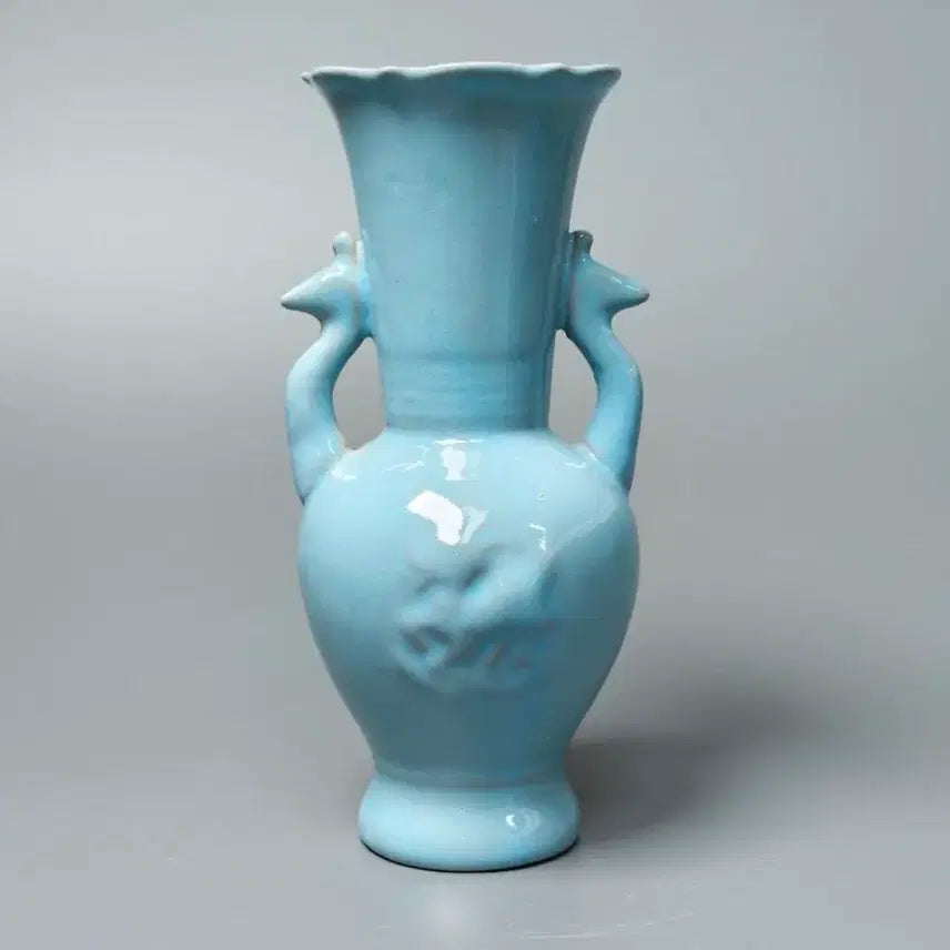 [BUNJANG] Song Dynasty Goryeo Celadon Vase with Phoenix - Chinese Ceramic Antique Collectible Fine Art / 송대 여요 청자 봉황이 부착된 화병