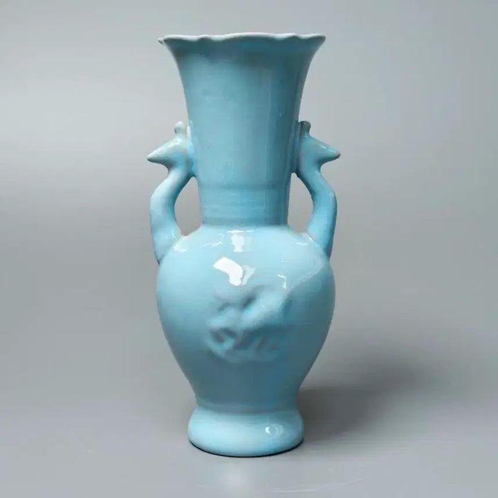 [BUNJANG] Song Dynasty Goryeo Celadon Vase with Phoenix - Chinese Ceramic Antique Collectible Fine Art / 송대 여요 청자 봉황이 부착된 화병