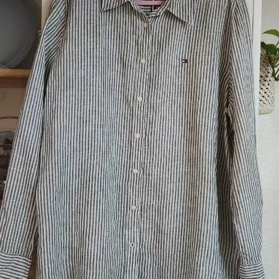 [BUNJANG] Tommy Hilfiger Linen Striped Shirt / 타미힐피거 린넨 스트라이프 셔츠