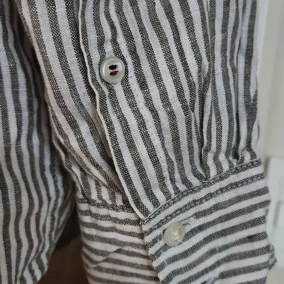 [BUNJANG] Tommy Hilfiger Linen Striped Shirt / 타미힐피거 린넨 스트라이프 셔츠