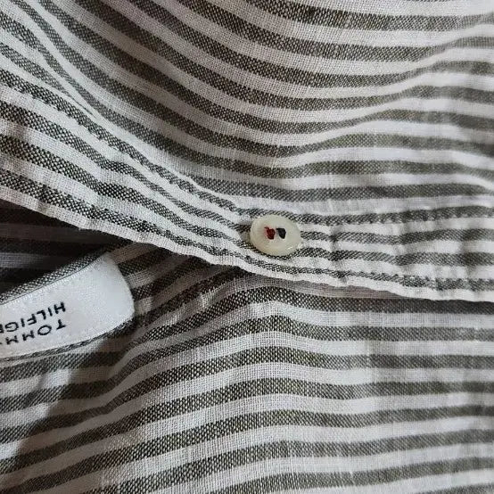 [BUNJANG] Tommy Hilfiger Linen Striped Shirt / 타미힐피거 린넨 스트라이프 셔츠