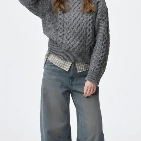 [BUNJANG] GU Barrel Leg Jeans - XL / (새상품) GU 배럴레그 68기장 XL