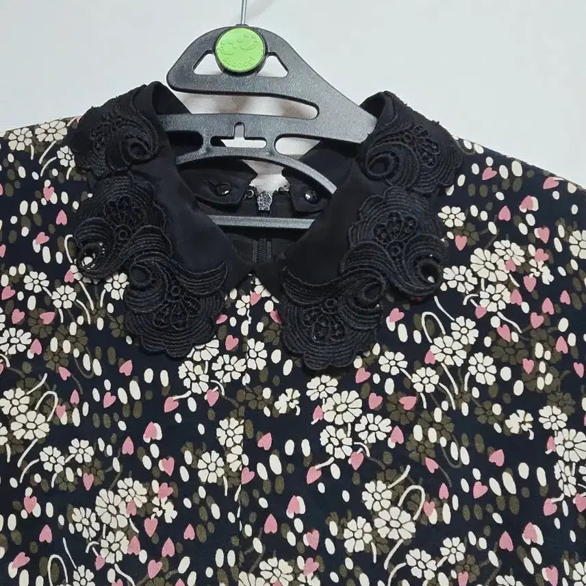 [BUNJANG] Jill Stuart Floral Lace Collar Midi Dress / 질스튜어트 플라워 패턴 레이스 카라 원피스