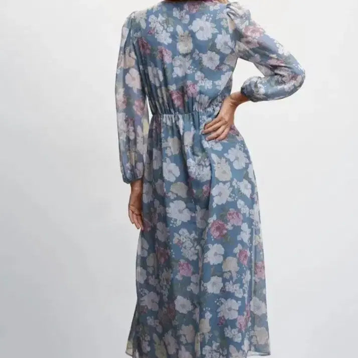 [BUNJANG] MANGO Floral Chiffon Maxi Dress / 망고 새상품 MANGO 플로랄 쉬폰 드레스 원피스
