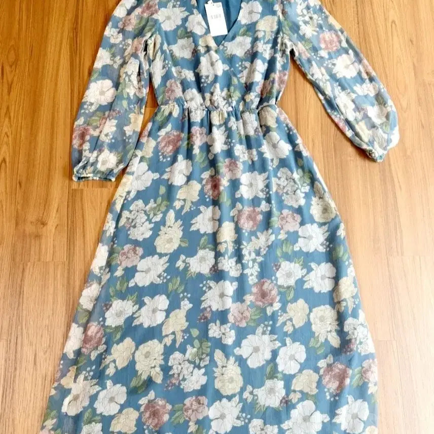 [BUNJANG] MANGO Floral Chiffon Maxi Dress / 망고 새상품 MANGO 플로랄 쉬폰 드레스 원피스