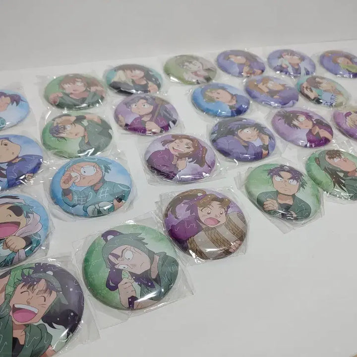 [BUNJANG] Nintama Rantaro Official Wet Illustration Badge Bundle Set / 닌타마 공식 물에젖은 일러 미개봉 뱃지 25개 일괄 가격인하